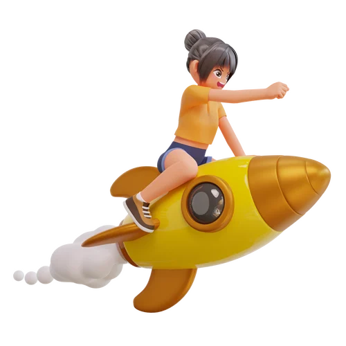 Illustration of ENFP flying girl representing personality freedom
